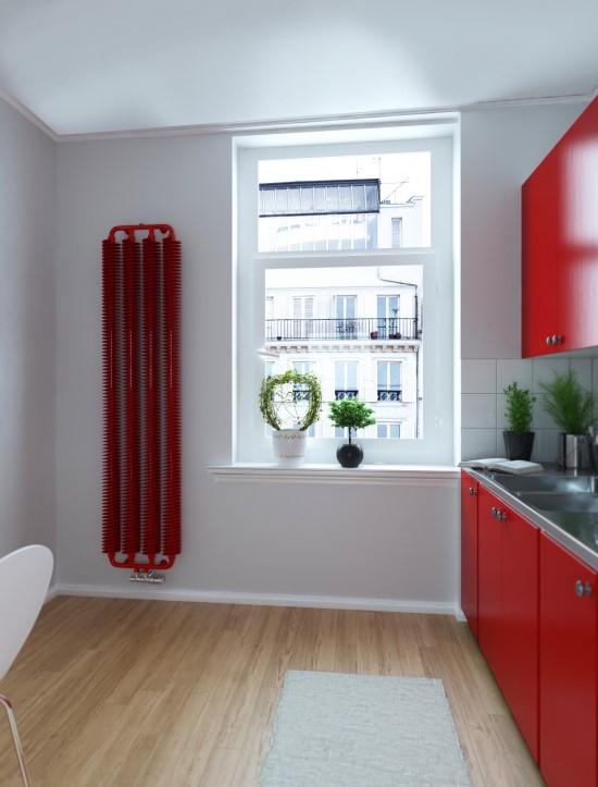 indistrial radiator red